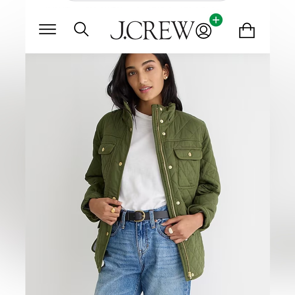 Like new size medium green jacket from jcrew